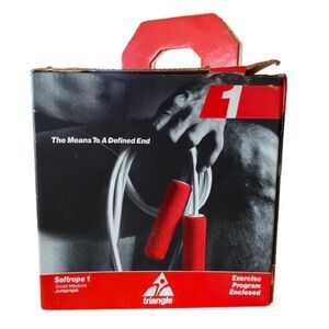 Vintage 1985 Triangle Softrope 1 Jump Rope Size S/M - New in Box w/ Instructions